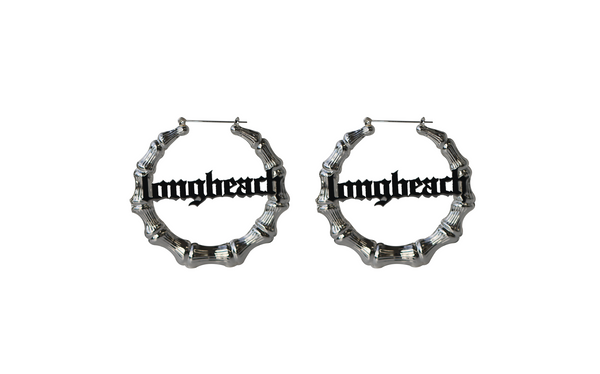 Long Beach Bamboo Hoop Earrings