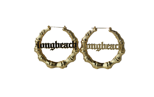 Long Beach Bamboo Hoop Earrings