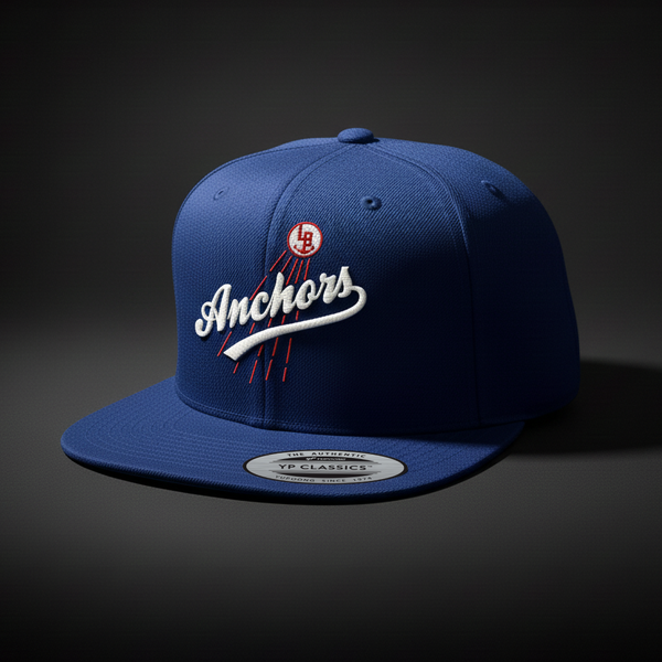 LB Anchors Snapback (Red & White Stitch)