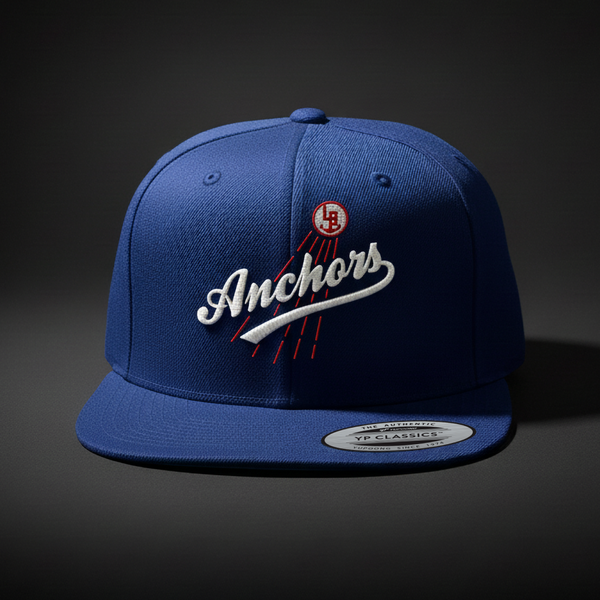 LB Anchors Snapback (Red & White Stitch)