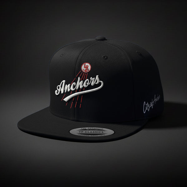 LB Anchors Snapback (Red & White Stitch)